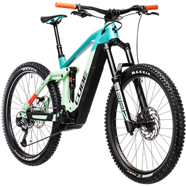 Mountain Bike eléctrica CUBE STEREO HYBRID 160 HPC SL 625 27,5" Verde/Azul 2021 0